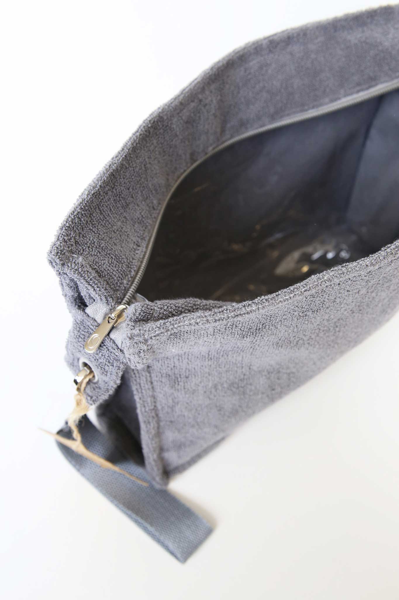 Large Terry Pouch Plastic Lined