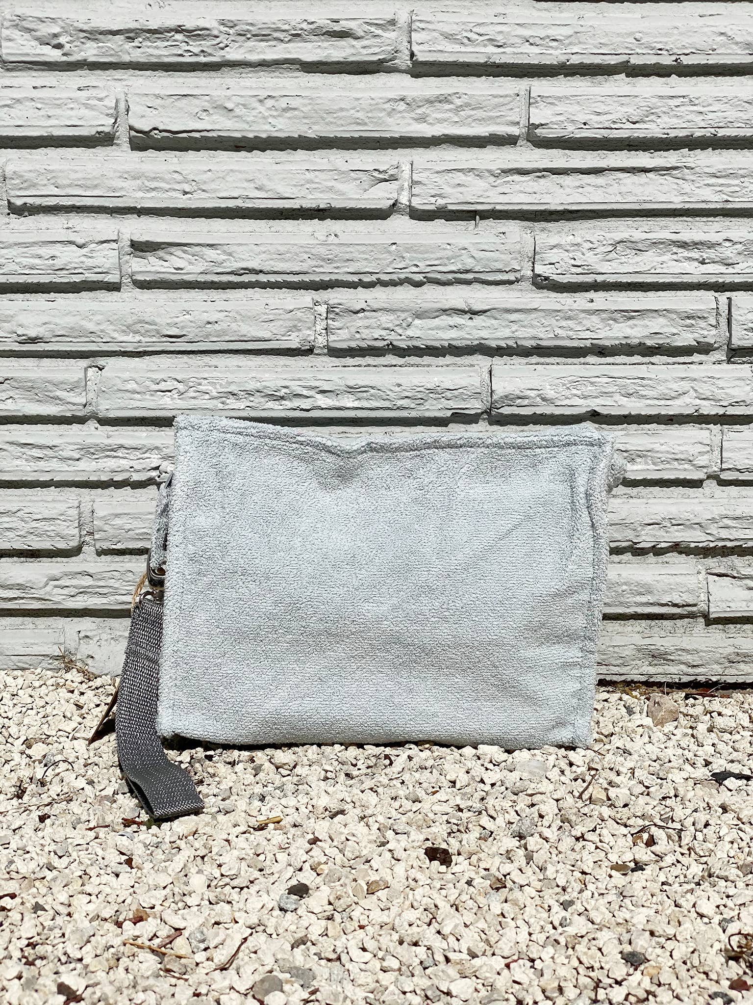 Large Terry Pouch Plastic Lined