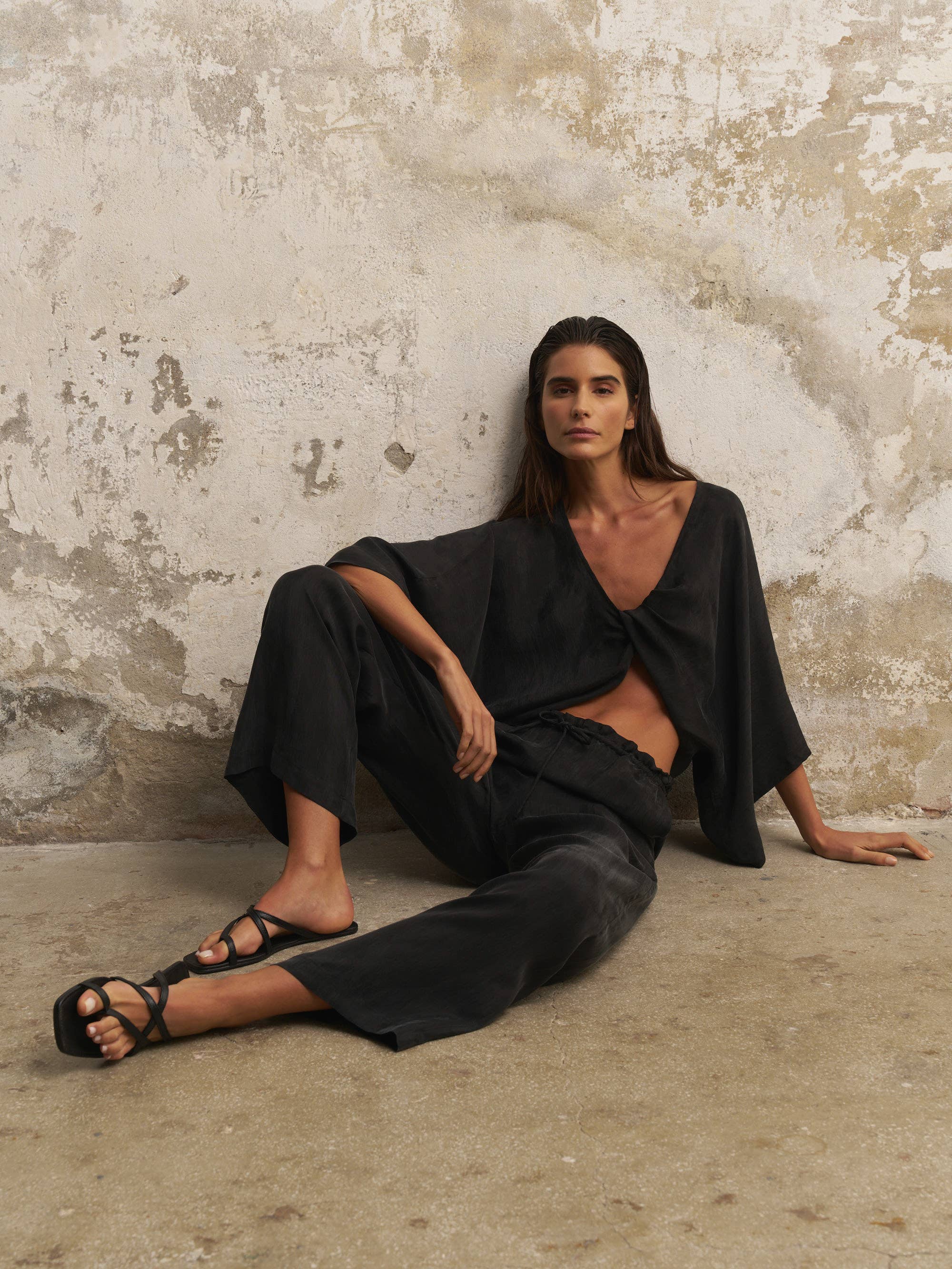 Lucid Flow Tie Pants - Black