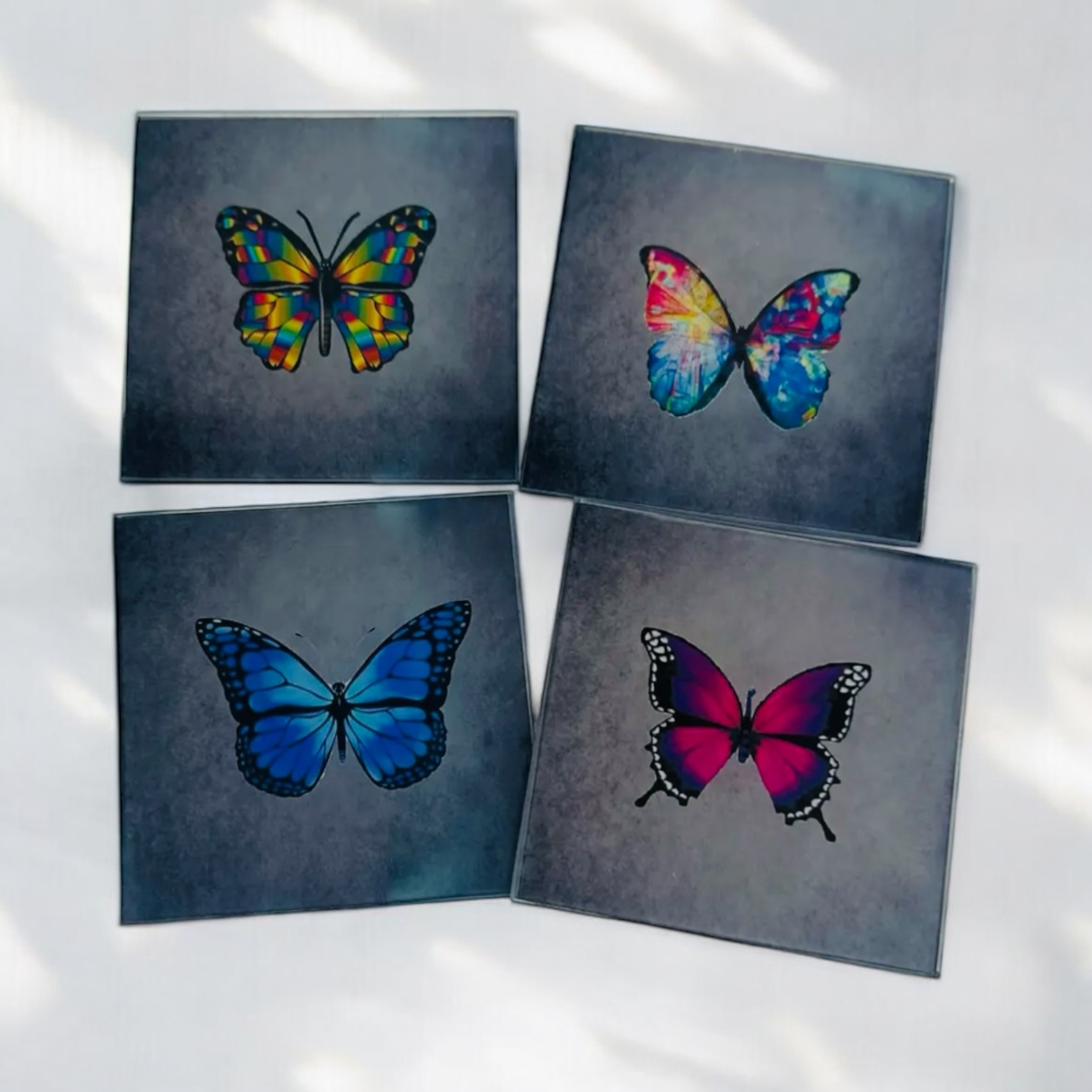 Modern Butterfly Coaster Set