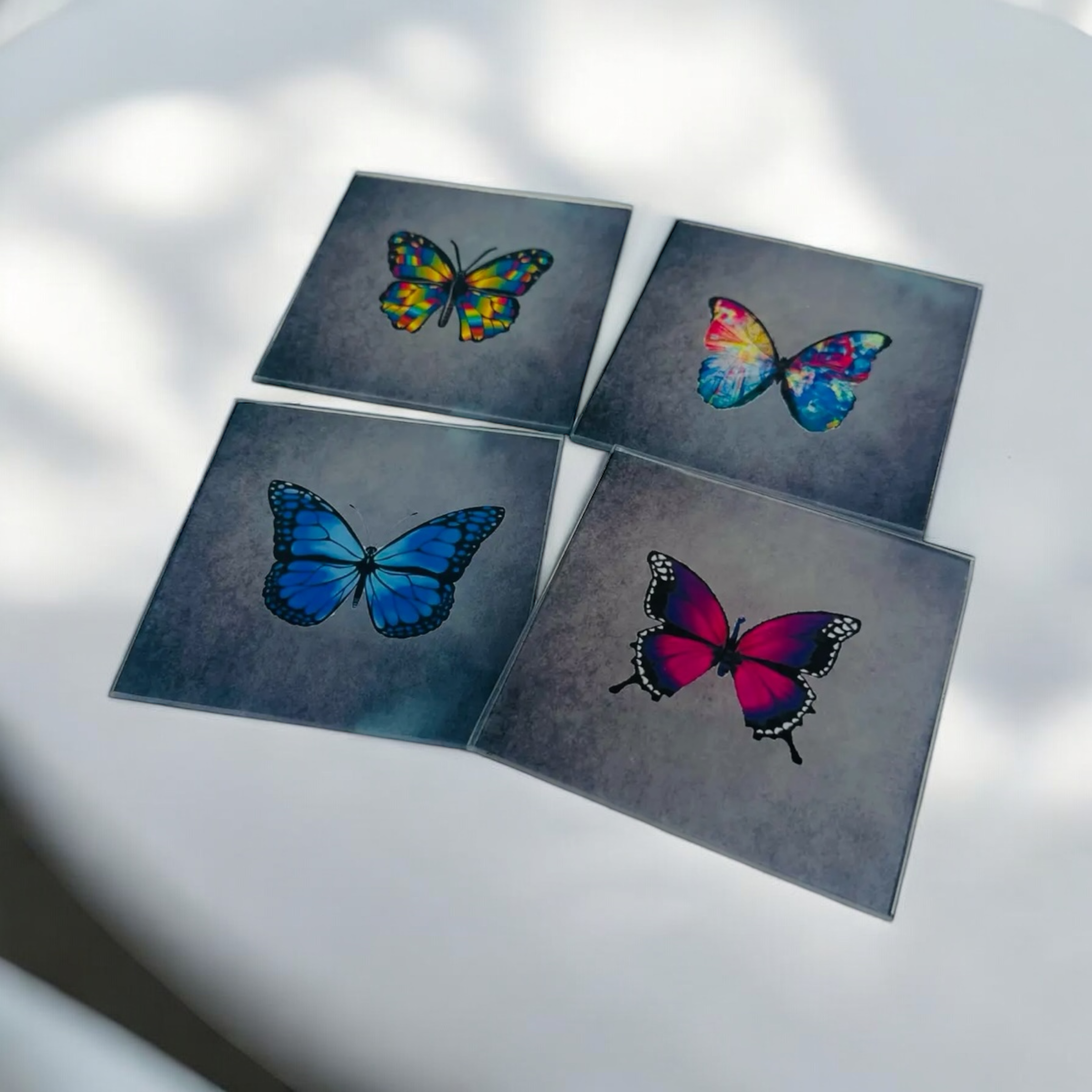 Modern Butterfly Coaster Set