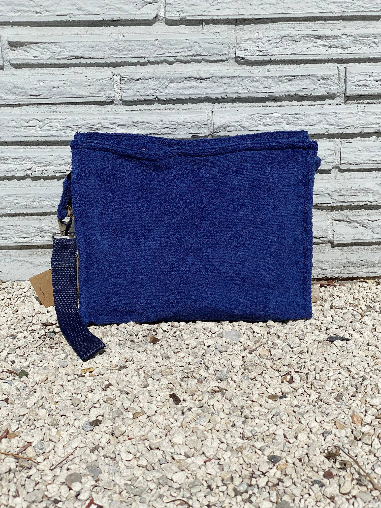 Large Terry Pouch Plastic Lined