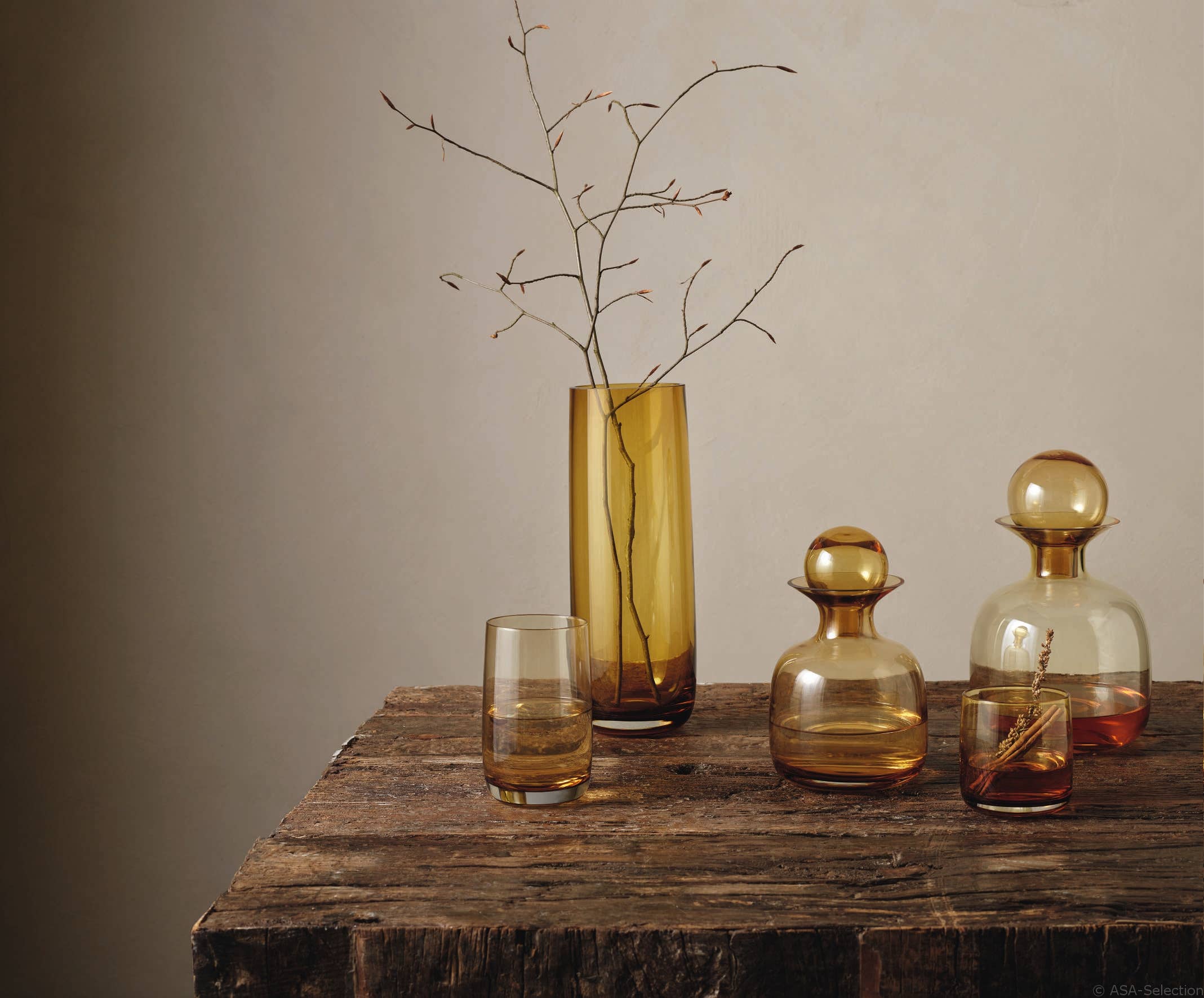 SARABI Blown Glass Carafes Square w/Gift Pack*2-3MO LeadTime
