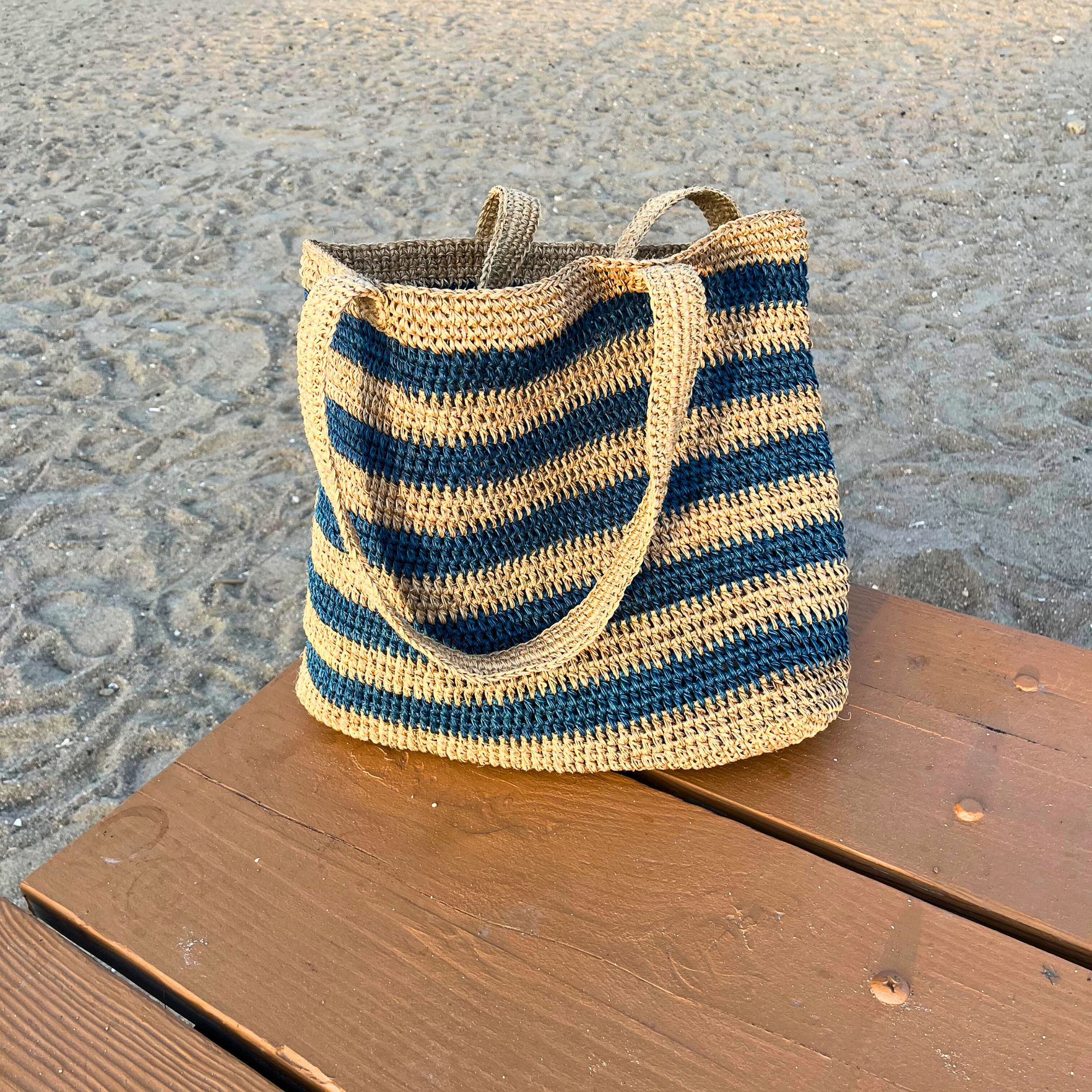 Blue Stripes Tote Bag