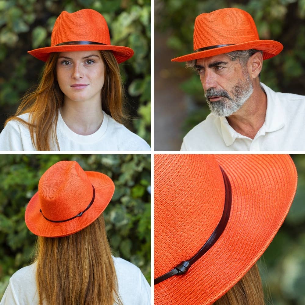 LEATHER TIE PAPER HAT