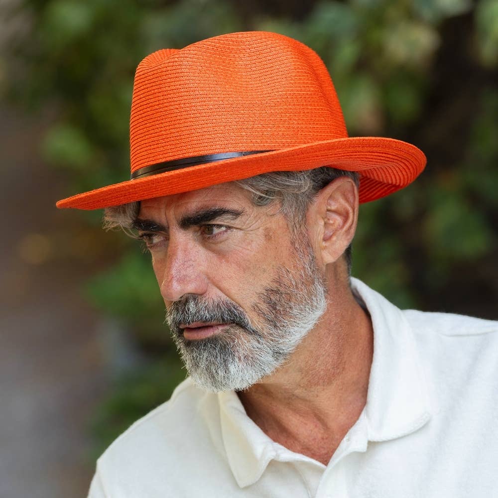 LEATHER TIE PAPER HAT