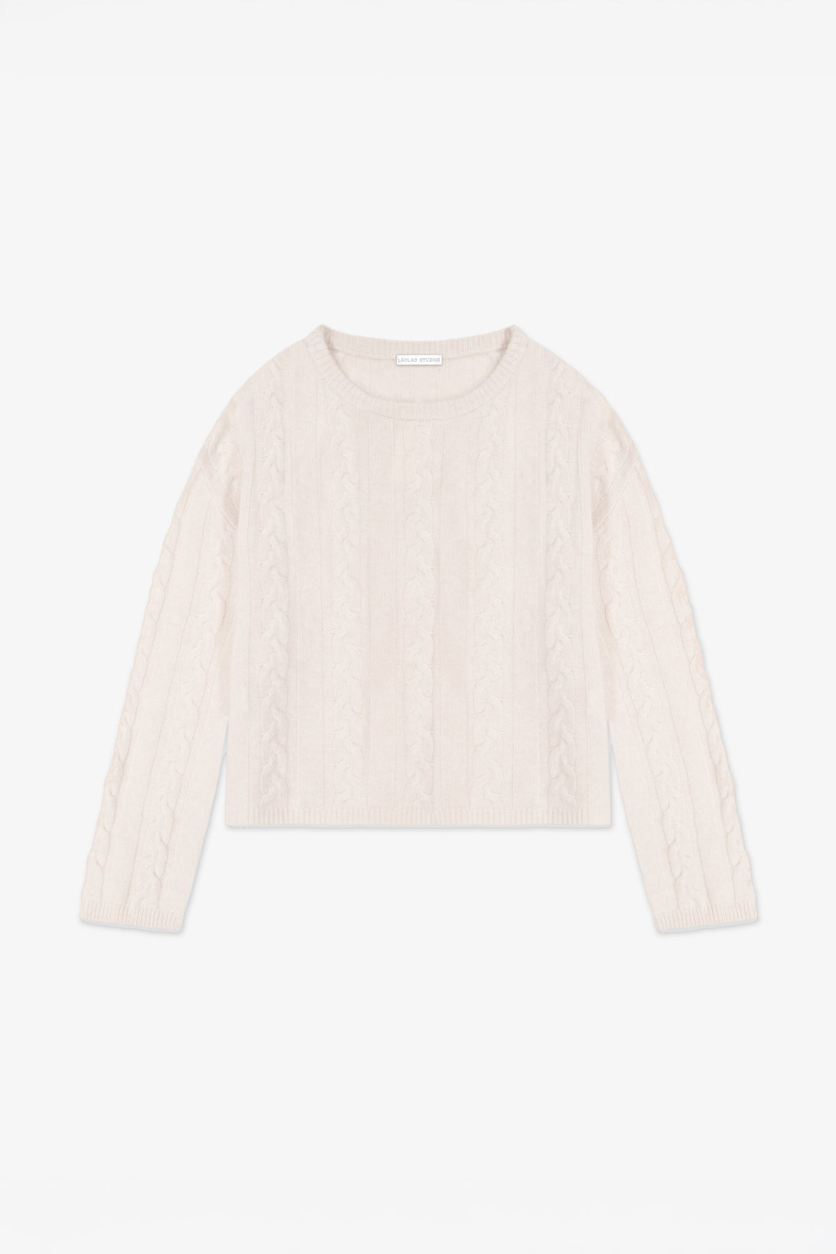 Marsha Cable in Cashmere - Oatmeal