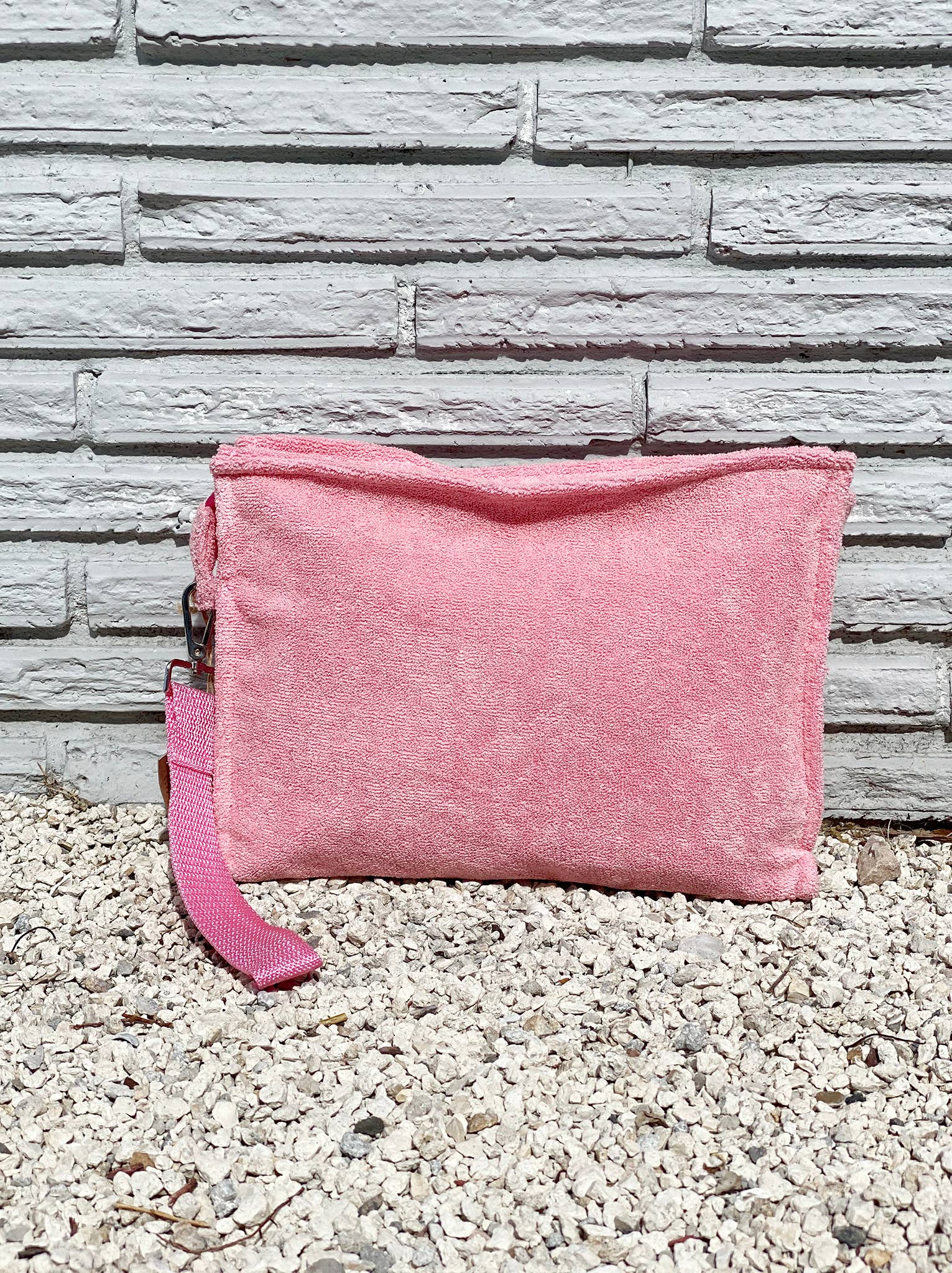 Large Terry Pouch Plastic Lined