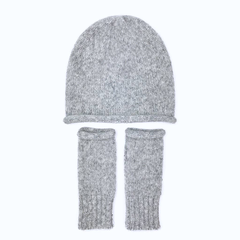 Gray Essential Knit Alpaca Beanie Hat