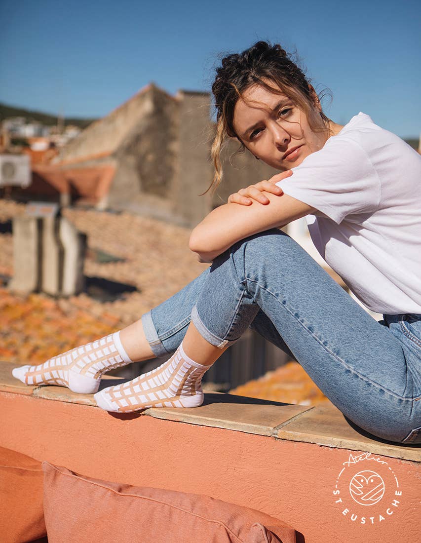 GINZA WHITE • Women's summer sheer socks