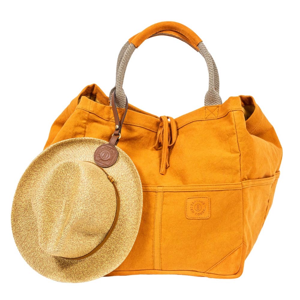 Hat hook for camel leather bag