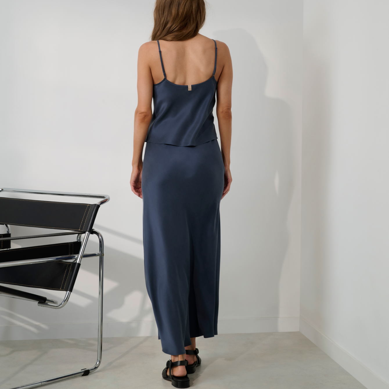 Washable Silk Maxi Bias Skirt