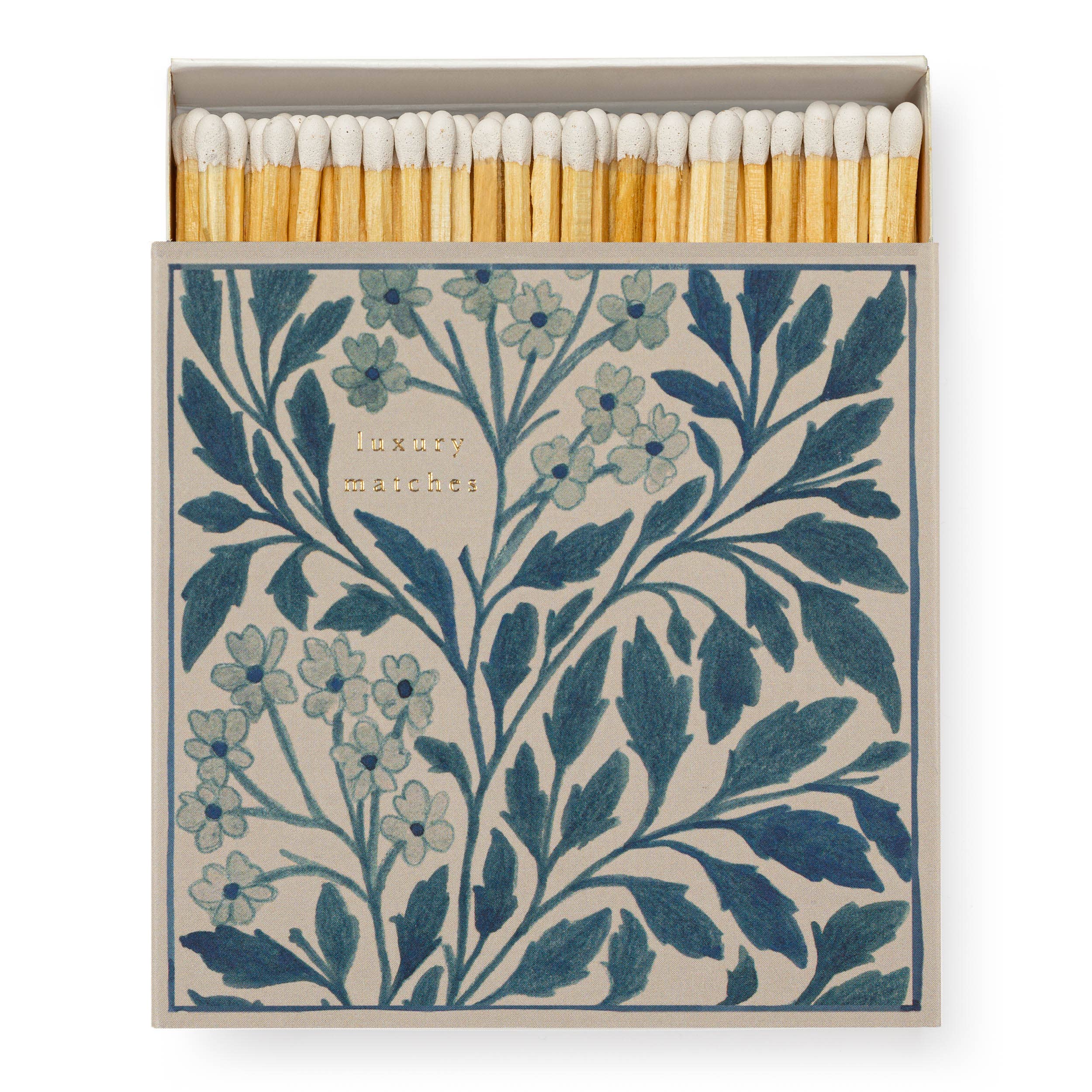 Blue Floral | Square - Safety Matches
