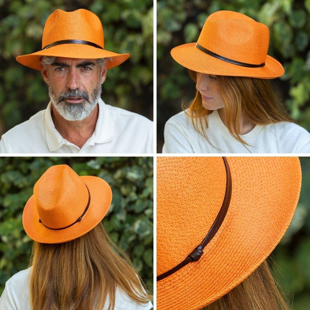 LEATHER TIE PAPER HAT