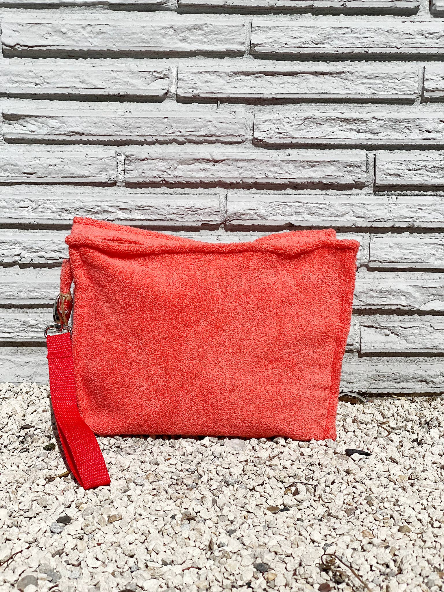 Large Terry Pouch Plastic Lined