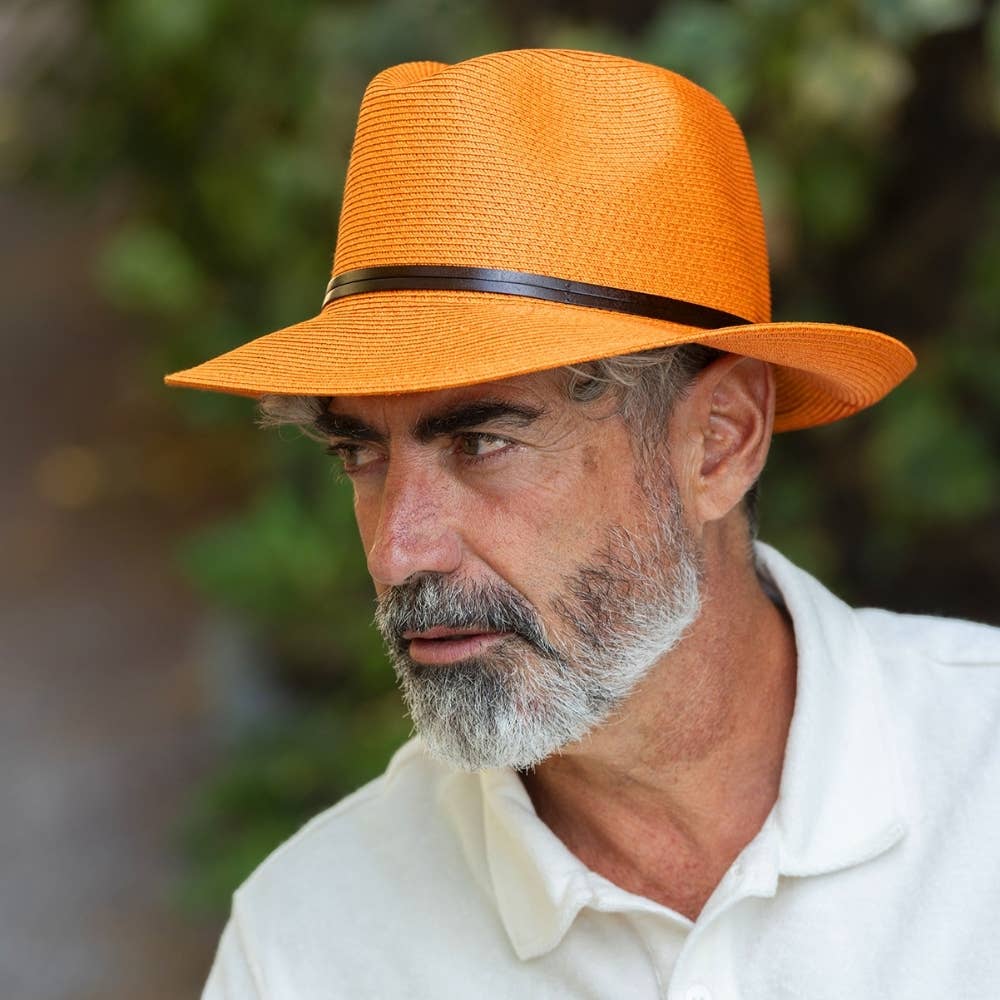 LEATHER TIE PAPER HAT