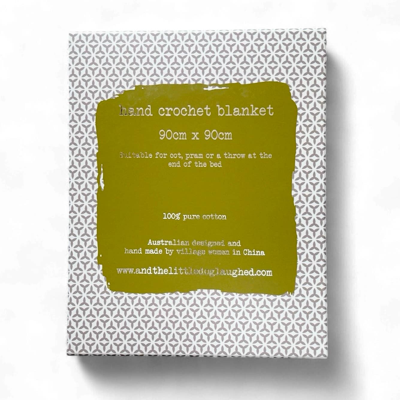 Dusty Grey and Mustard Hand Crochet Blanket