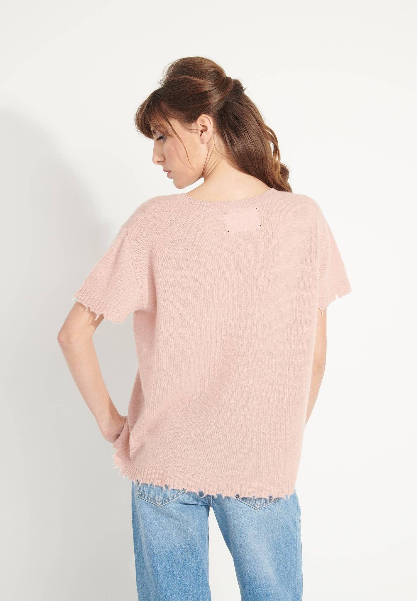 Round Neck Cashmere T-Shirt