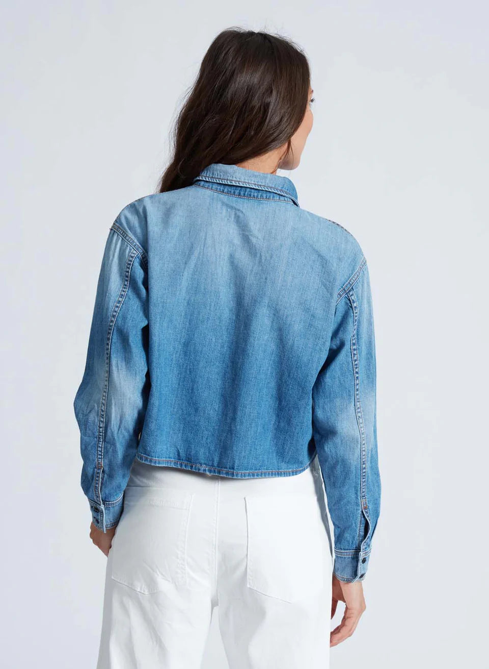 CROP DENIM SHIRT