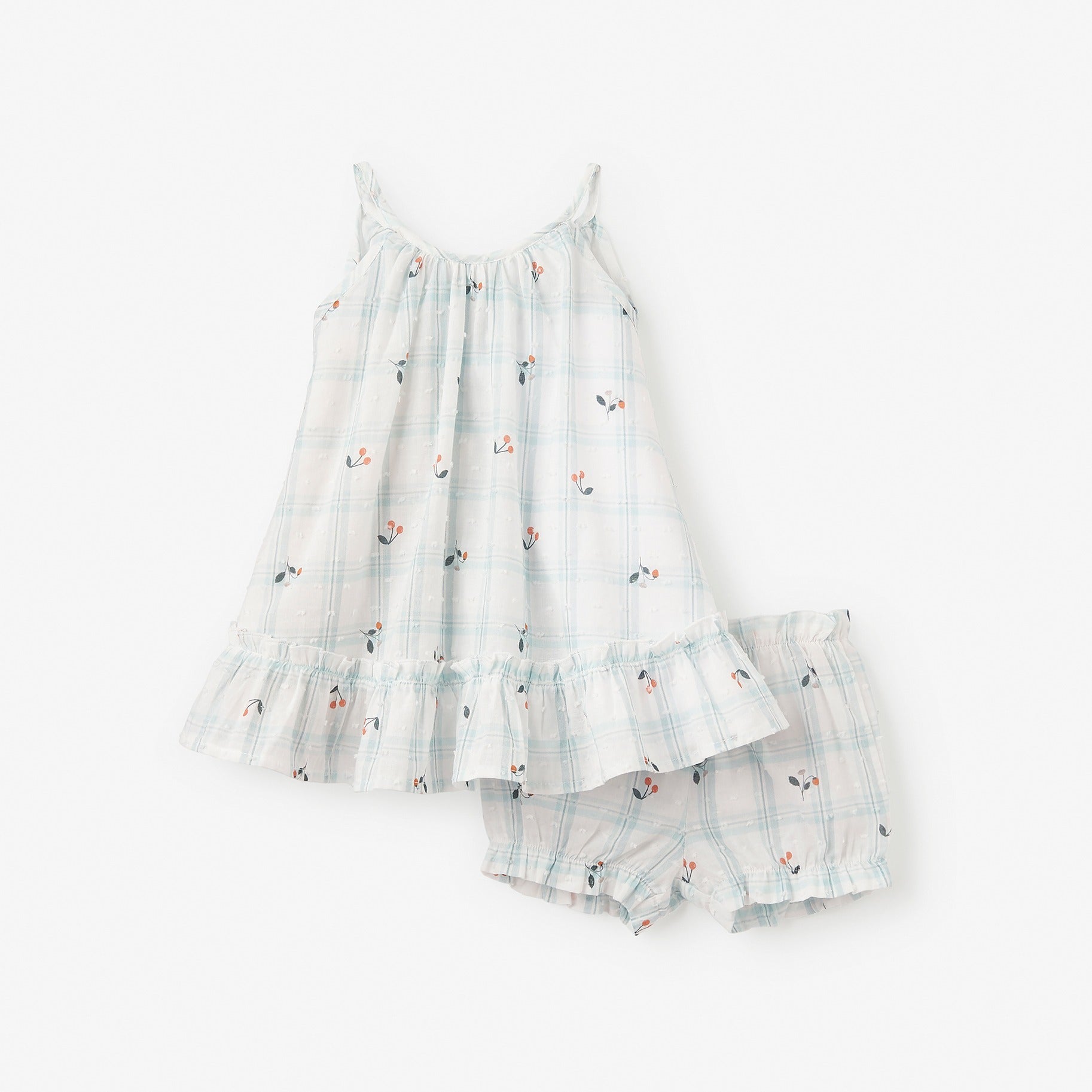 STRAWBERRY PICNIC SWISS DOT DRESS