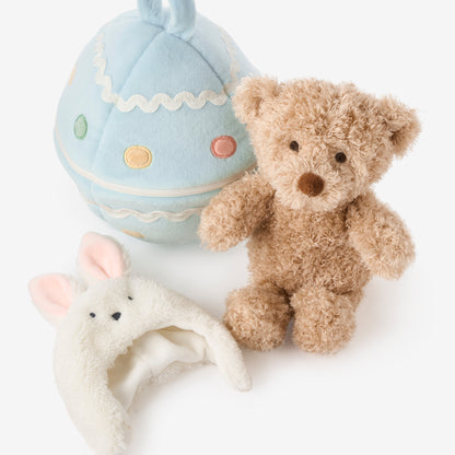 Easter egg bear with bunny Hat
