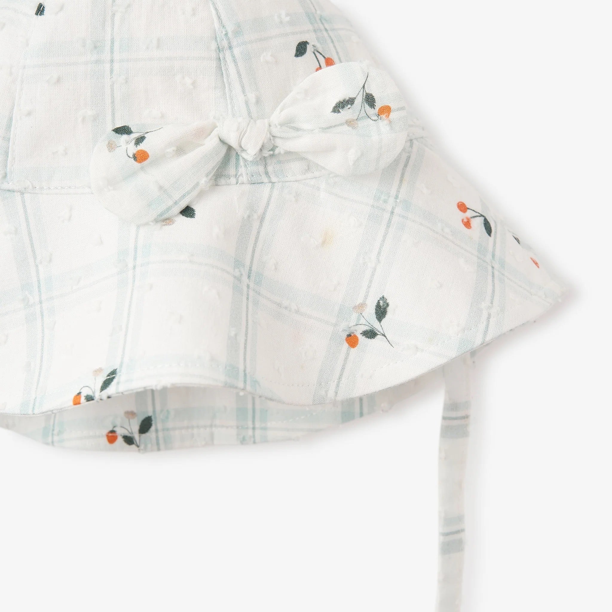 Strawberry picnic swiss dot sunhat