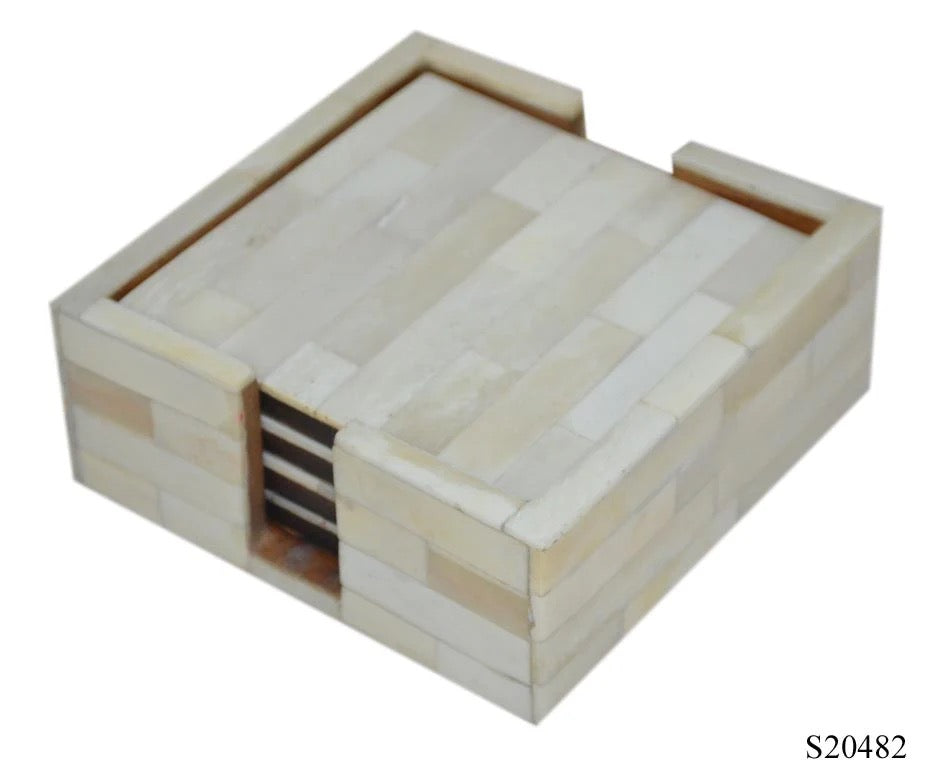 Bone coasters set of 4