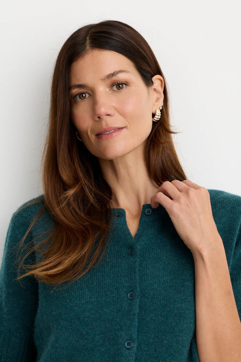 Townes Cashmere Crew Cardigan