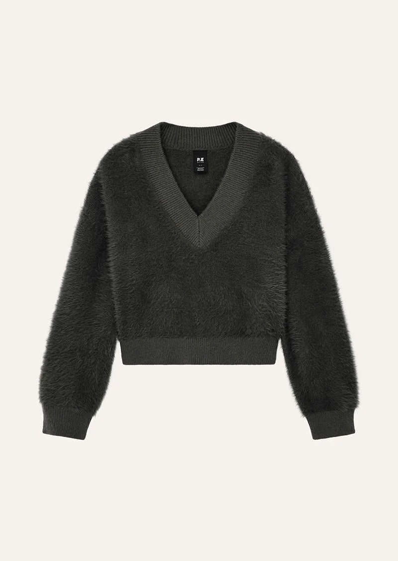 Greenpoint V neck knit sweater