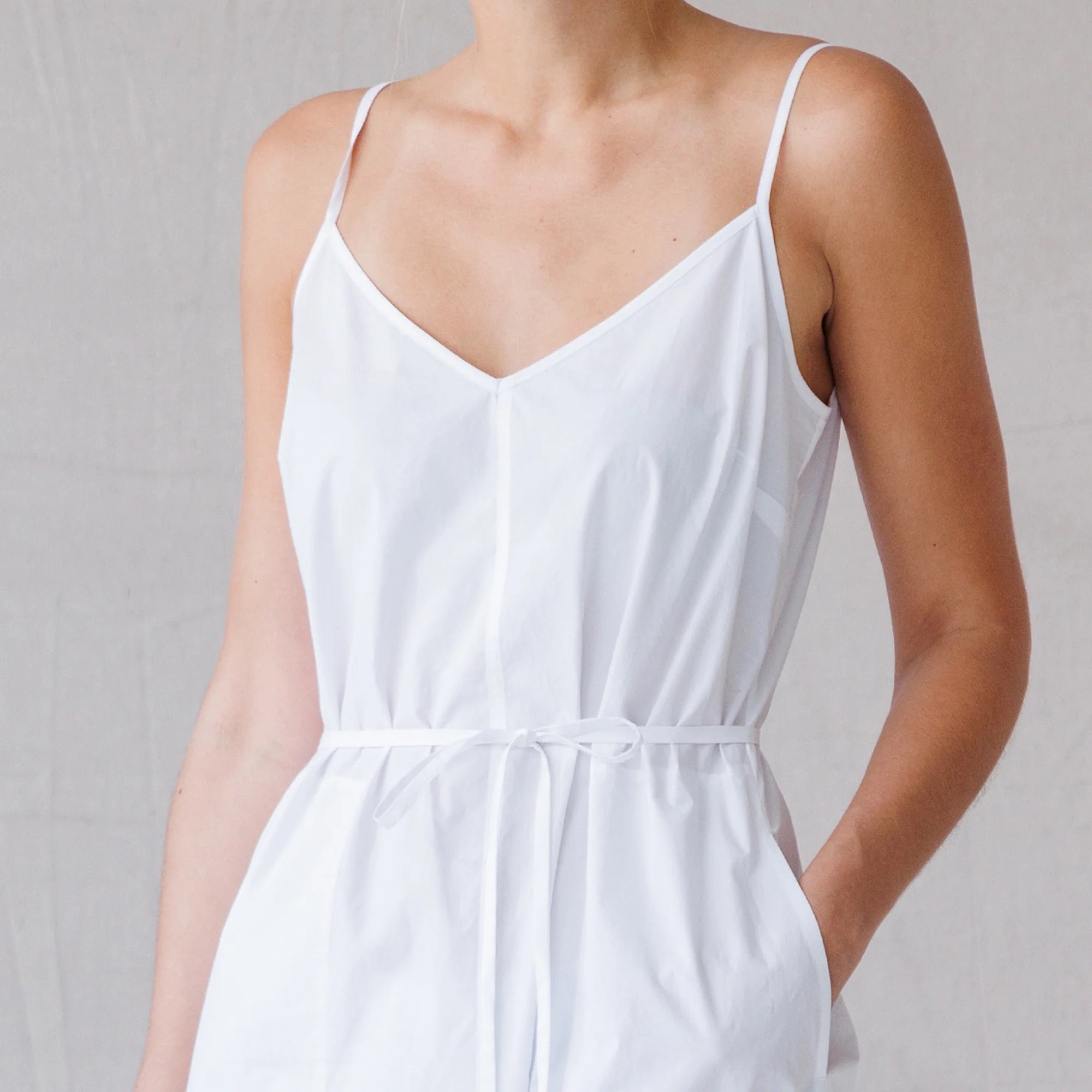 Go cotton slip'ry slope dress