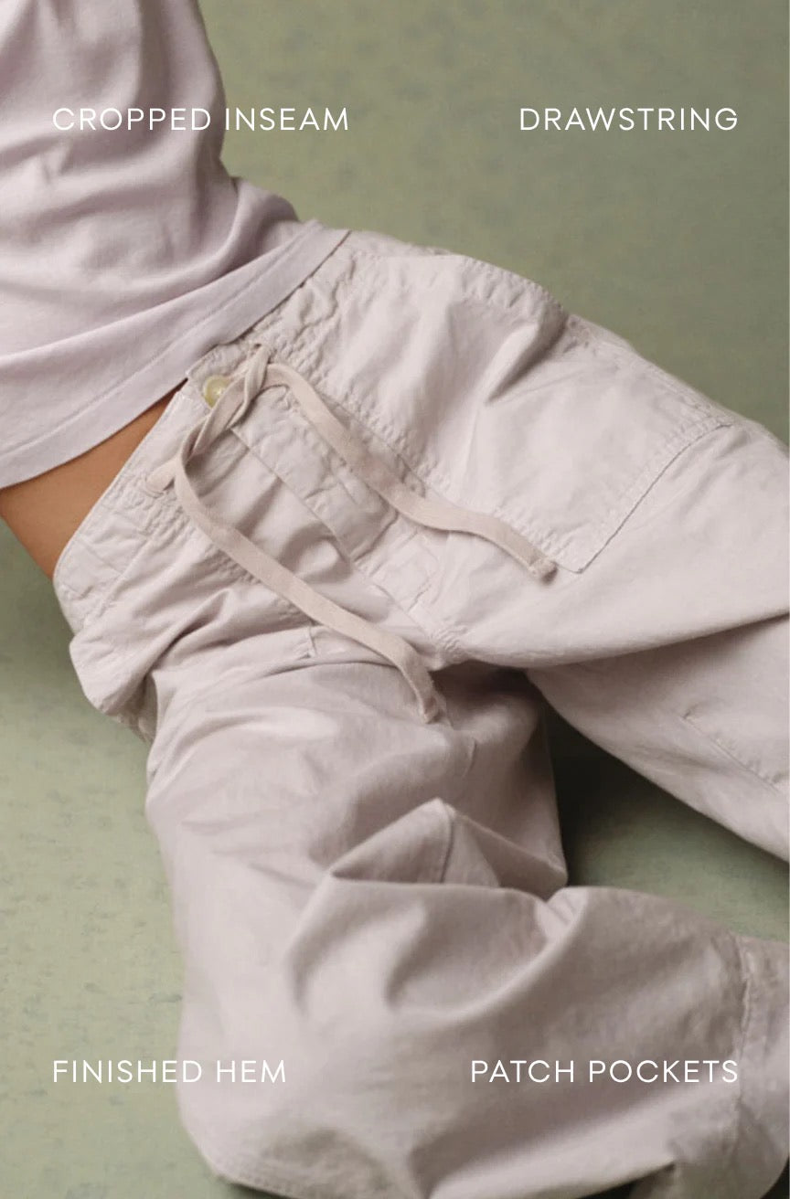 EASY DRAWSTRING SLOUCH CROP
