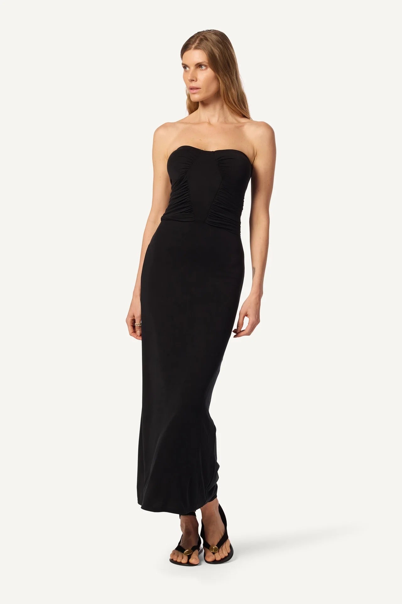 Elle Draped Strapless Dress