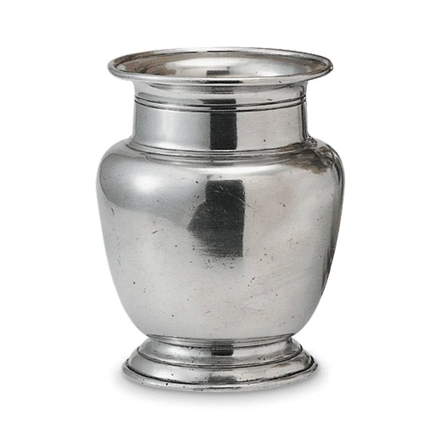 Rimmed Pewter Vase medium