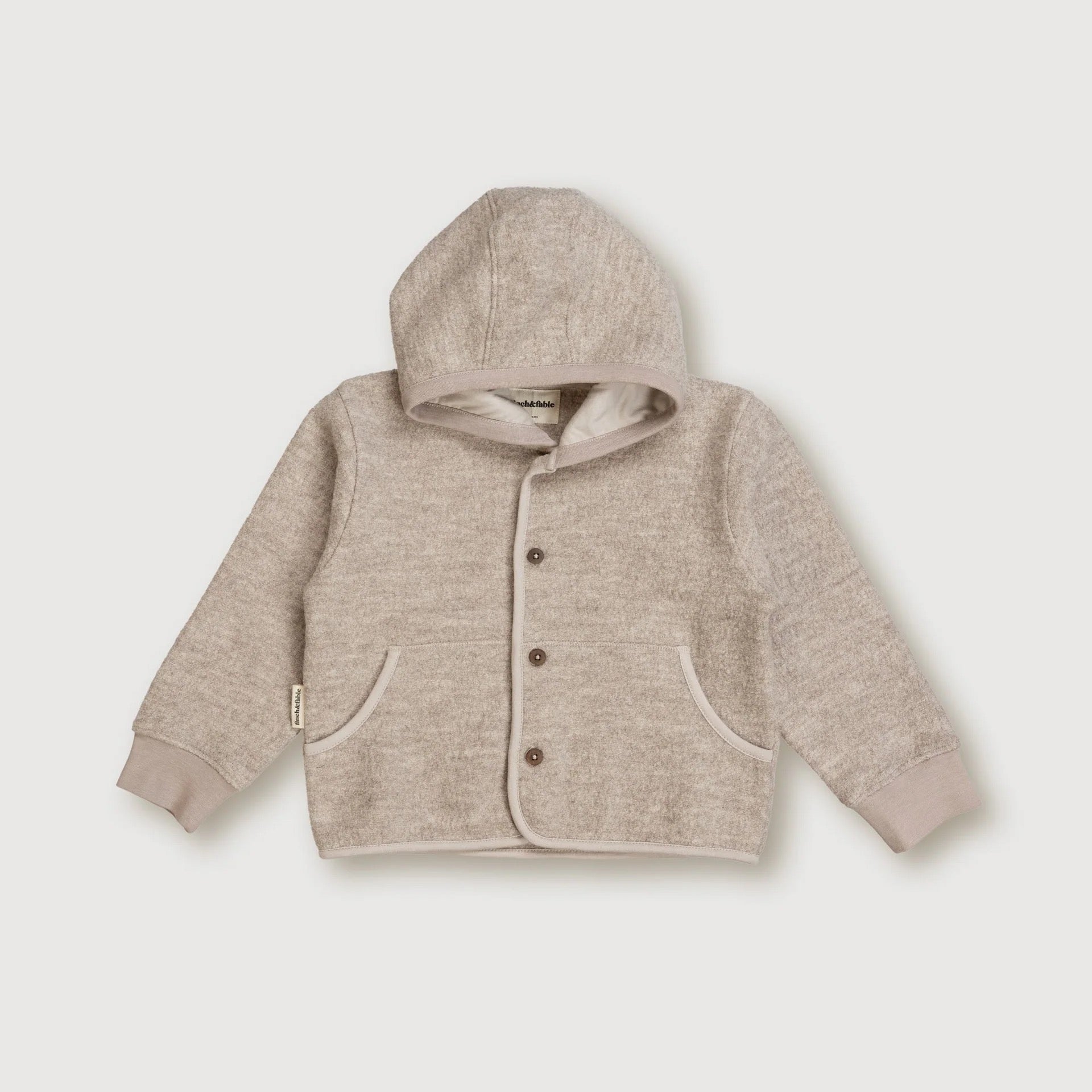 Wool hooded jacket
