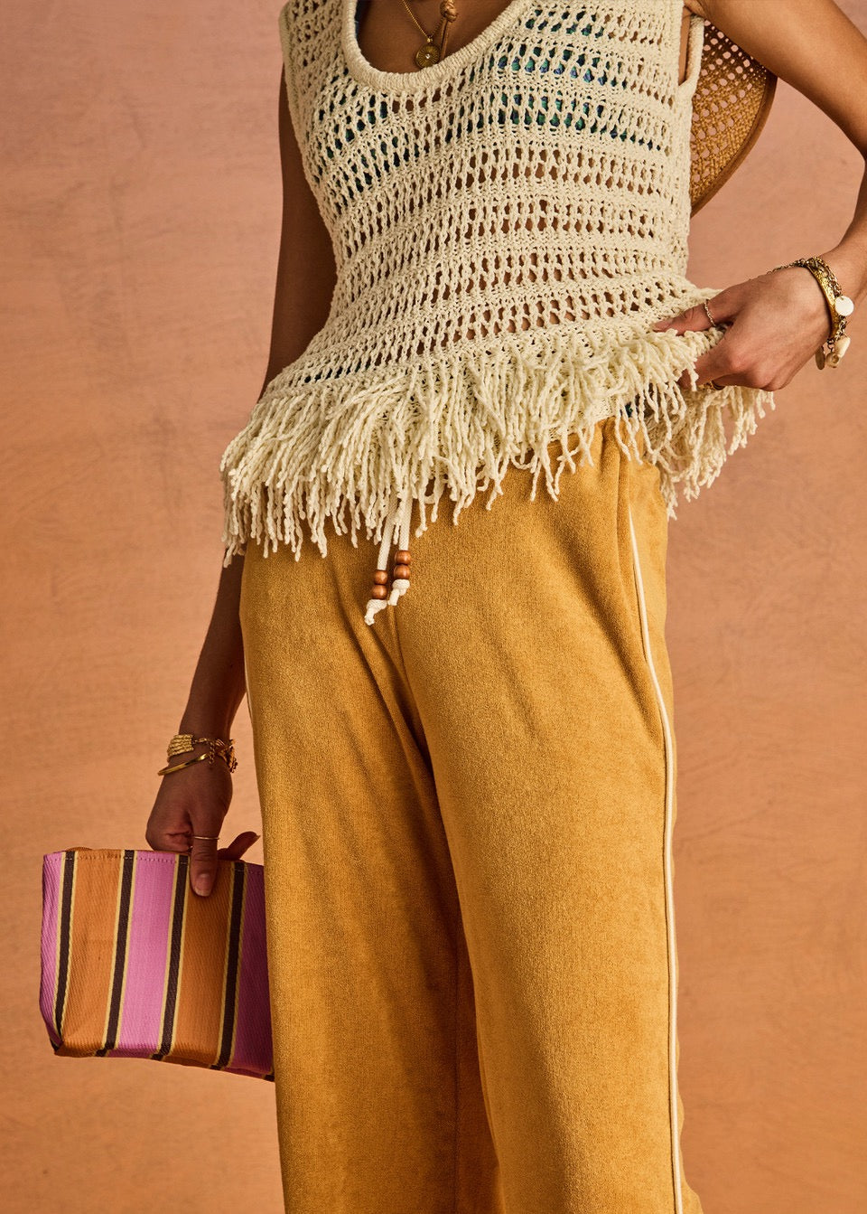Kamali Knit Fringe Top