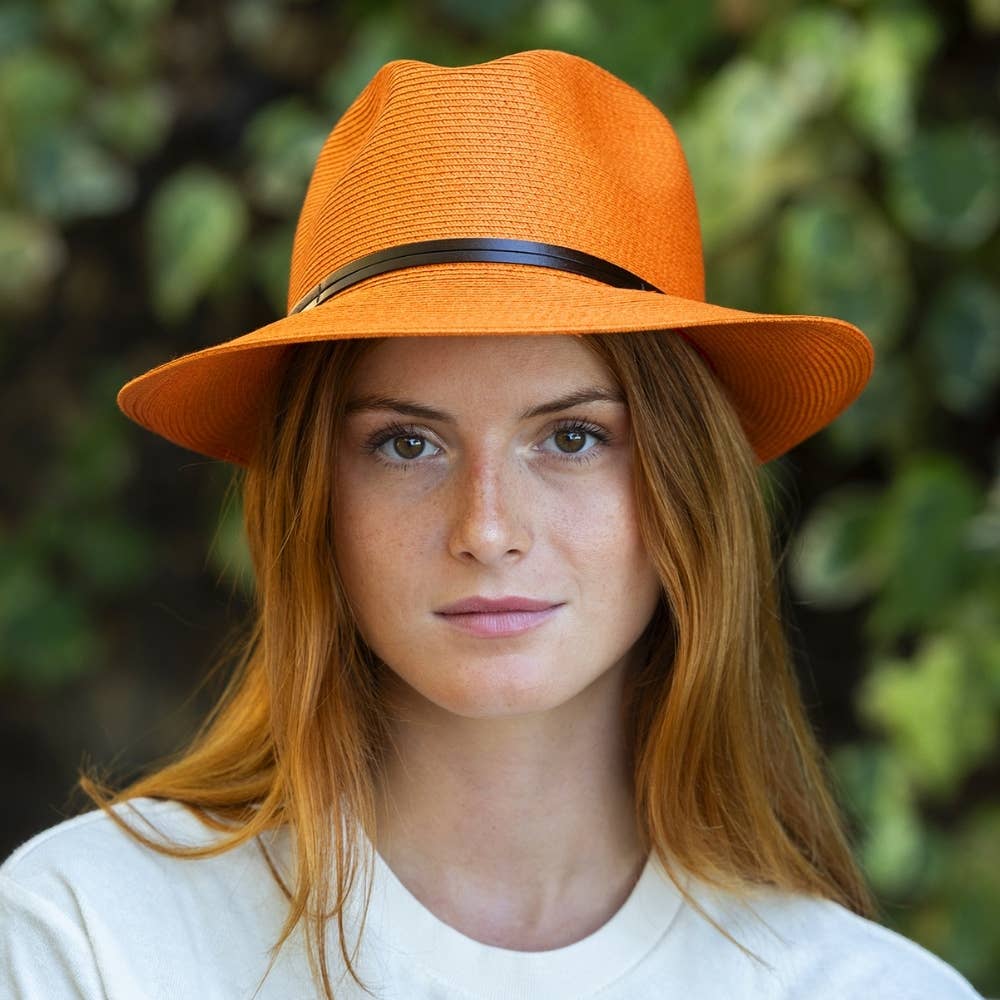LEATHER TIE PAPER HAT