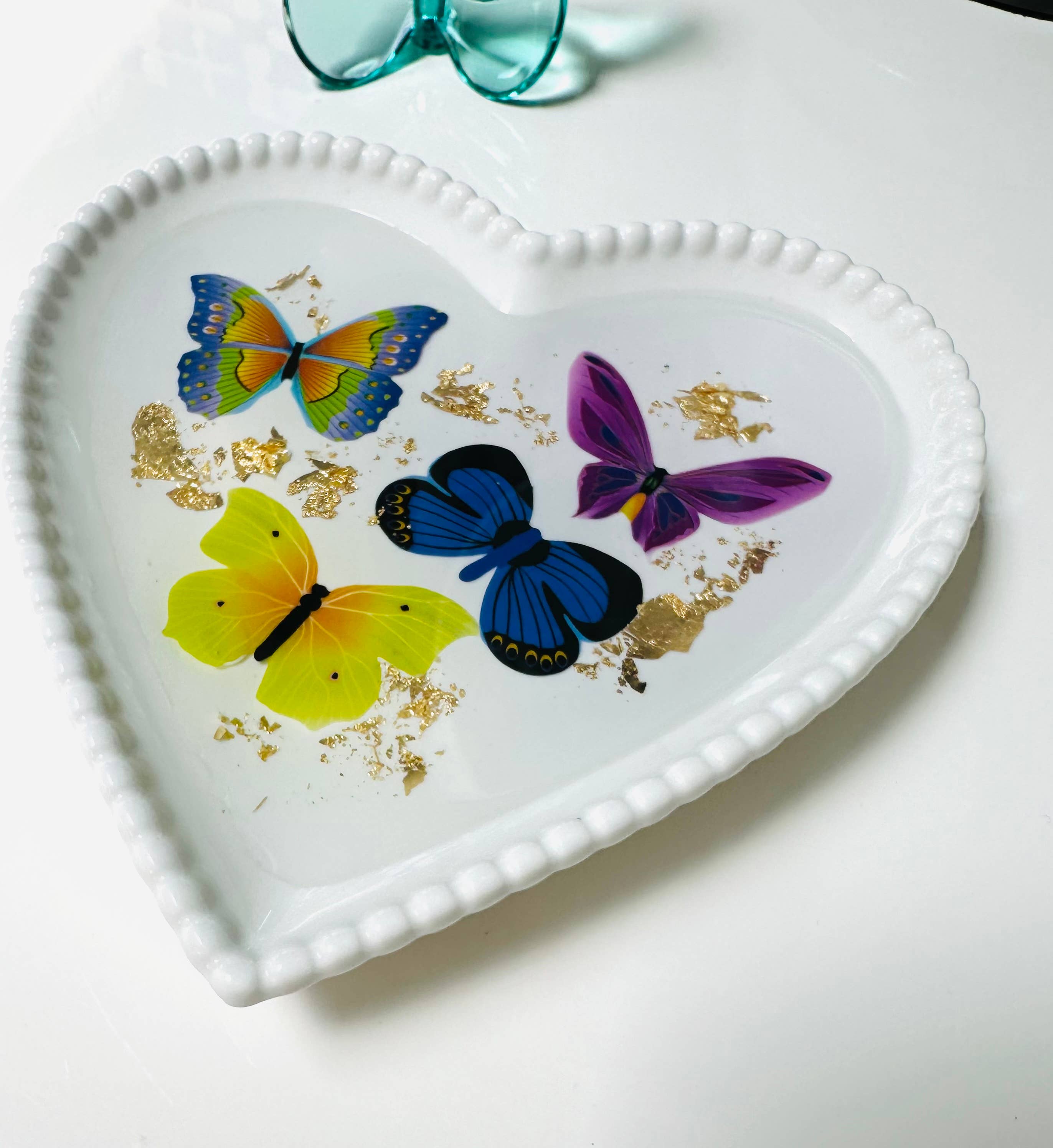 Butterfly Heart Trinket Catchall Dish