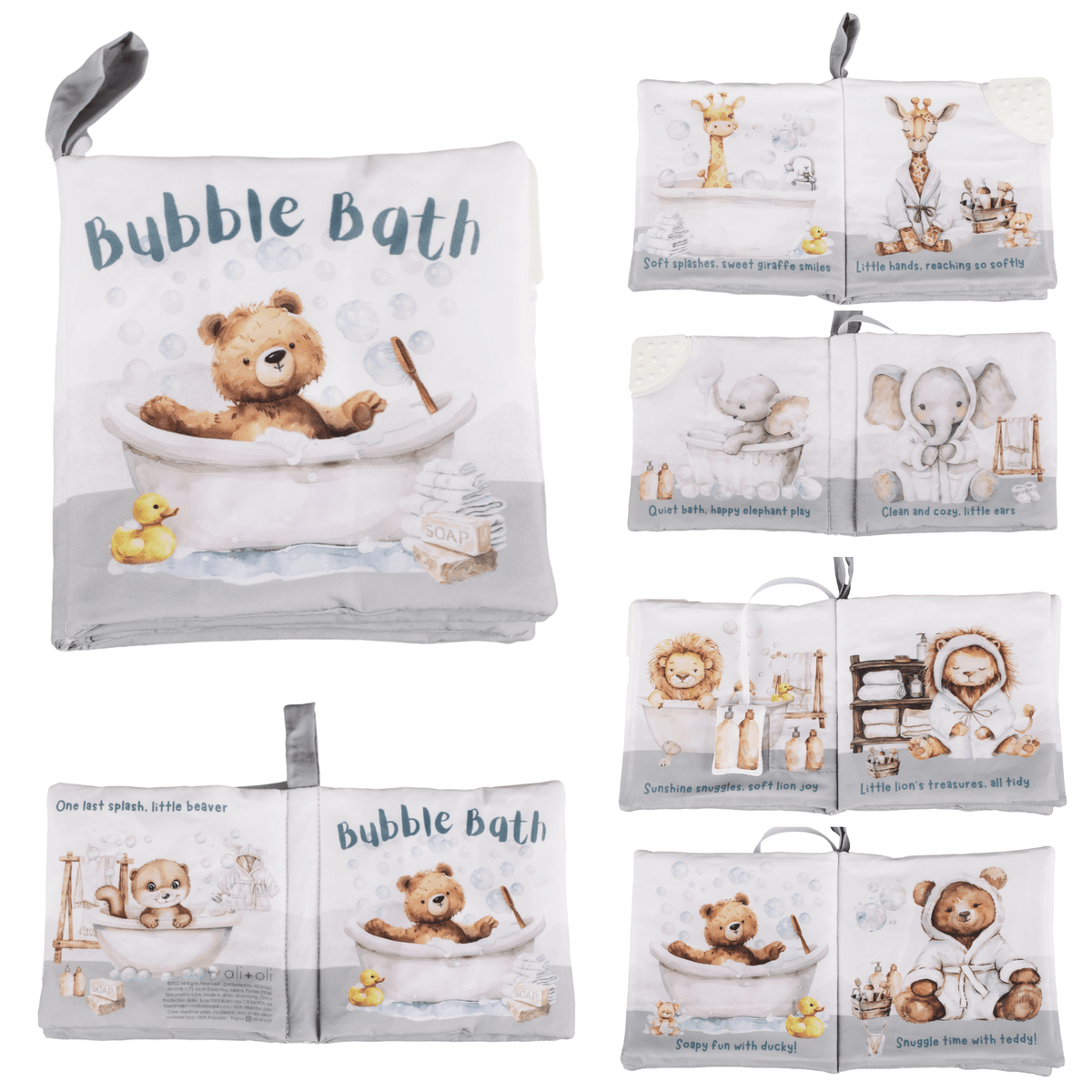 Bubble Bath – 10-Page Crinkle Cloth Book for Babies & Toddle