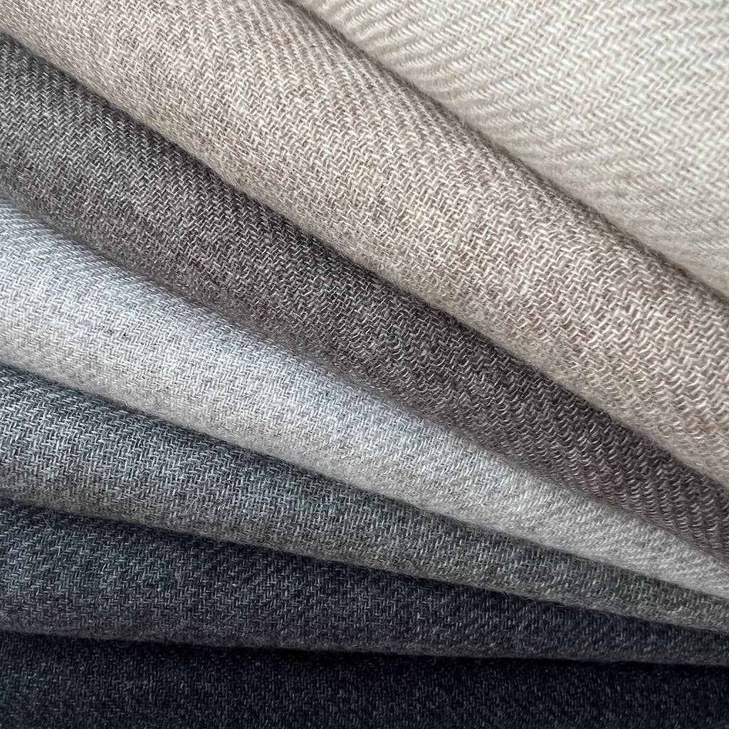 Charcoal Handloom Cashmere Scarf