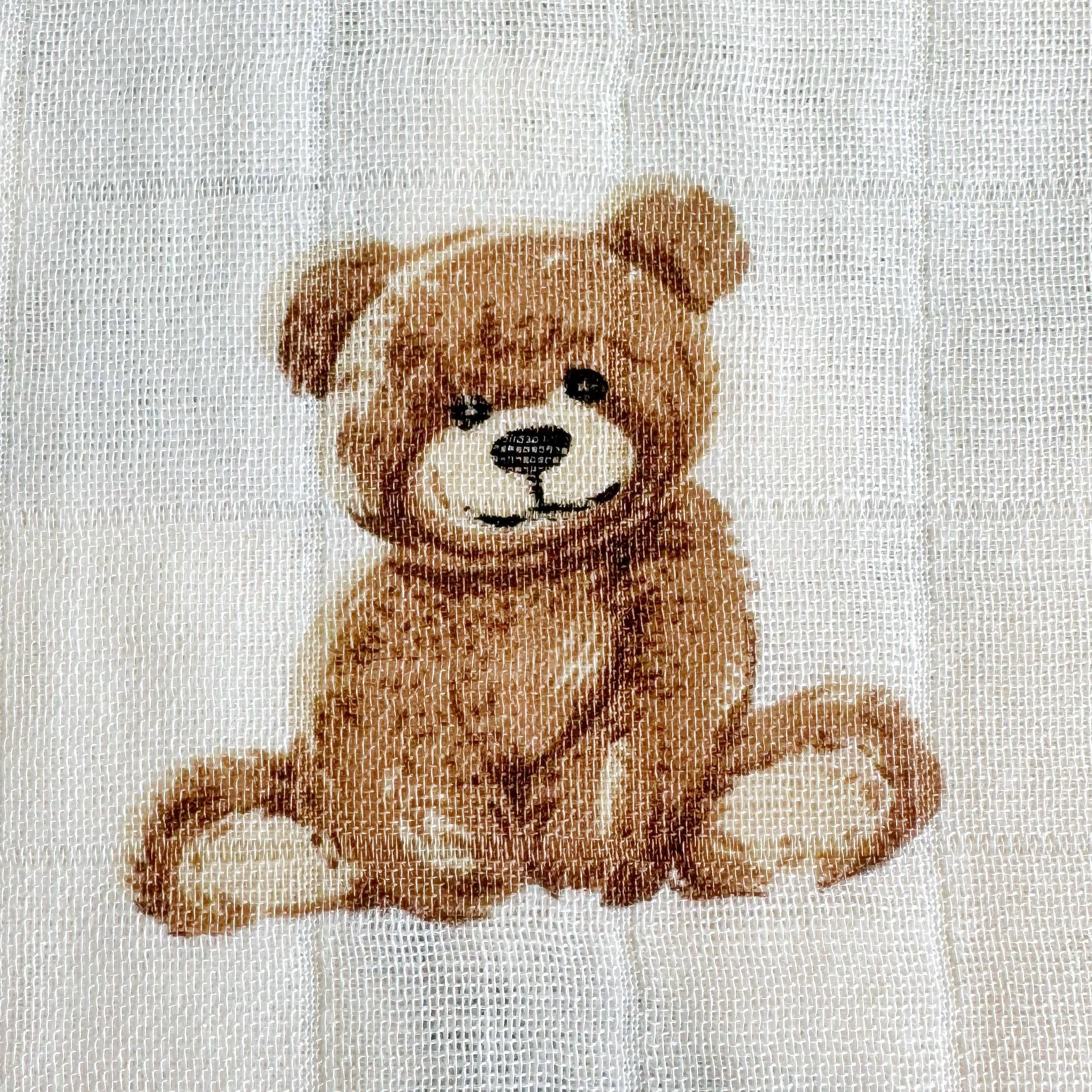 Teddy Bear Bamboo Muslin Swaddle