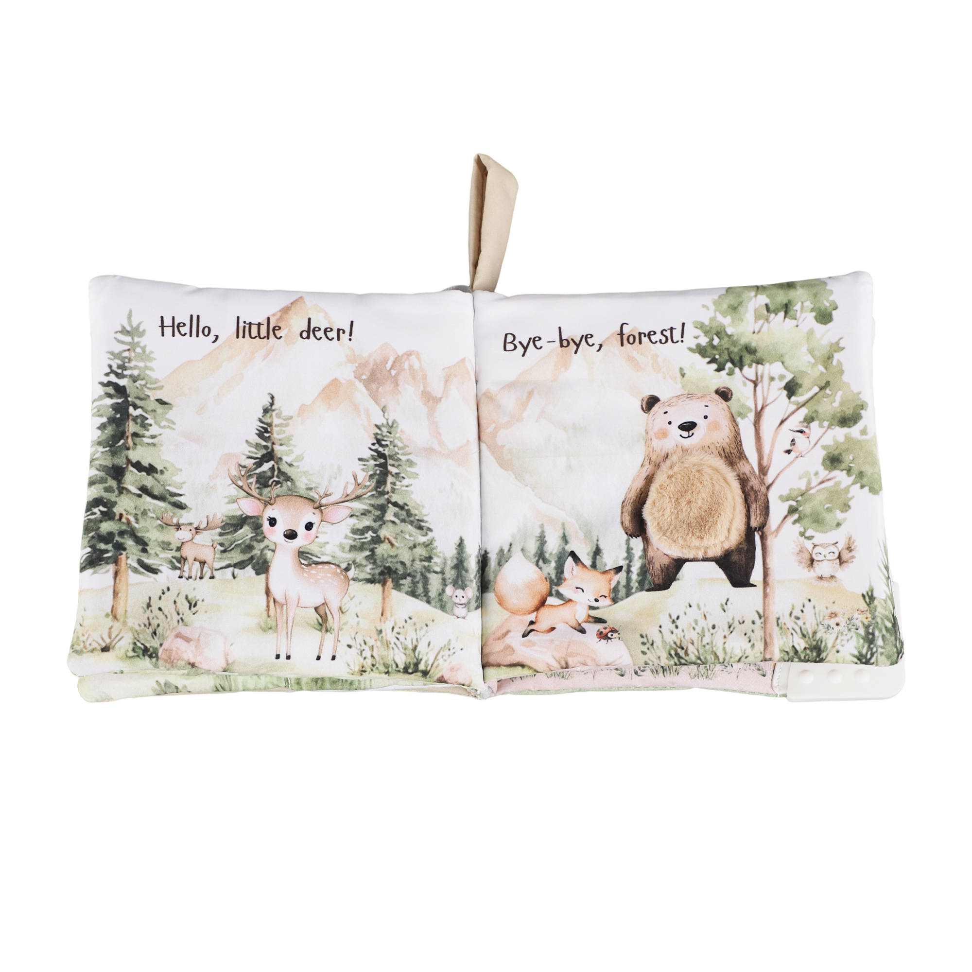 Forest Friends 10-Page Crinkle Soft Cloth Baby Book Teether