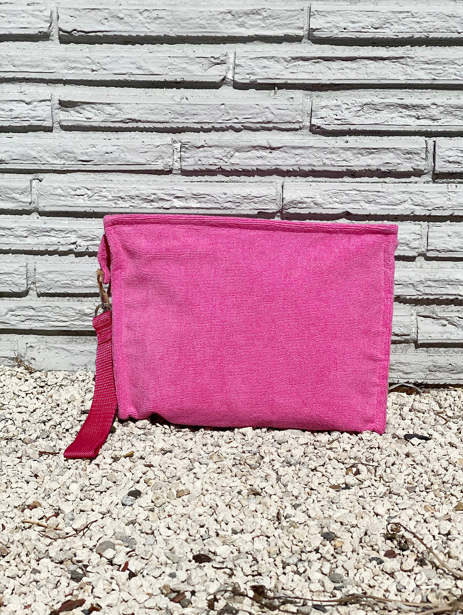 Large Terry Pouch Plastic Lined