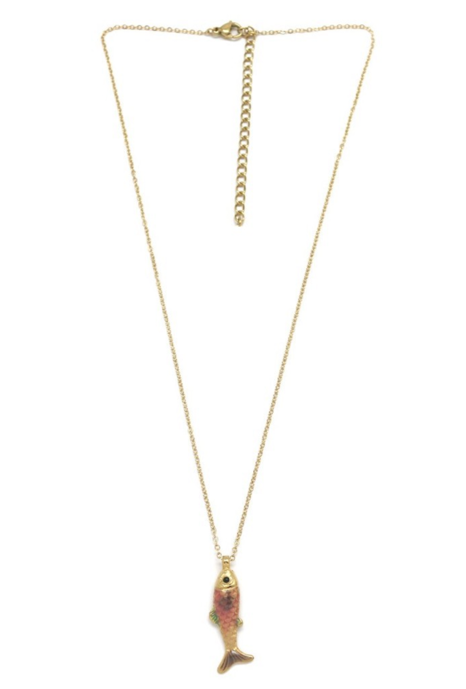 Single Mini Fish Enamel Necklace - N2-2674