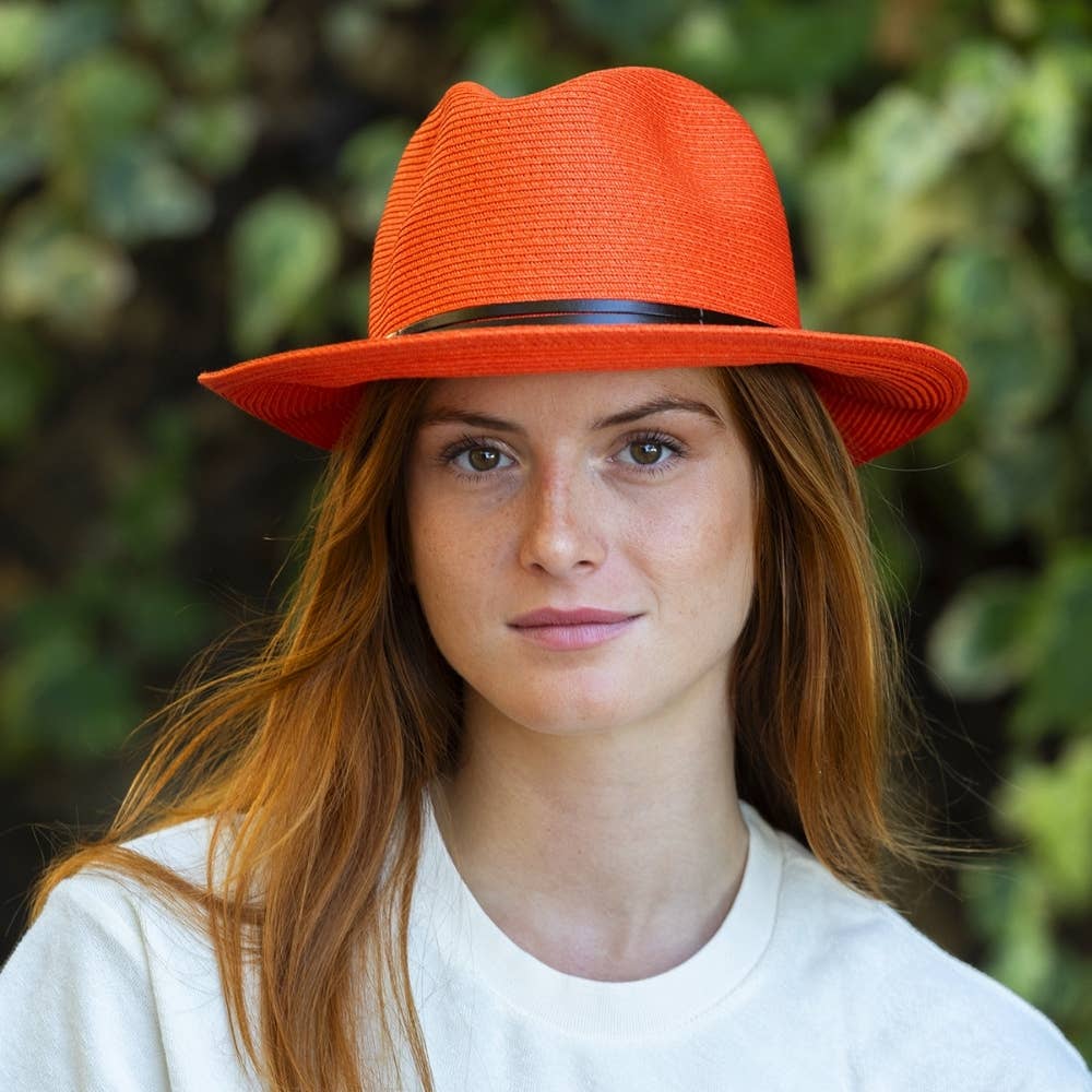 LEATHER TIE PAPER HAT