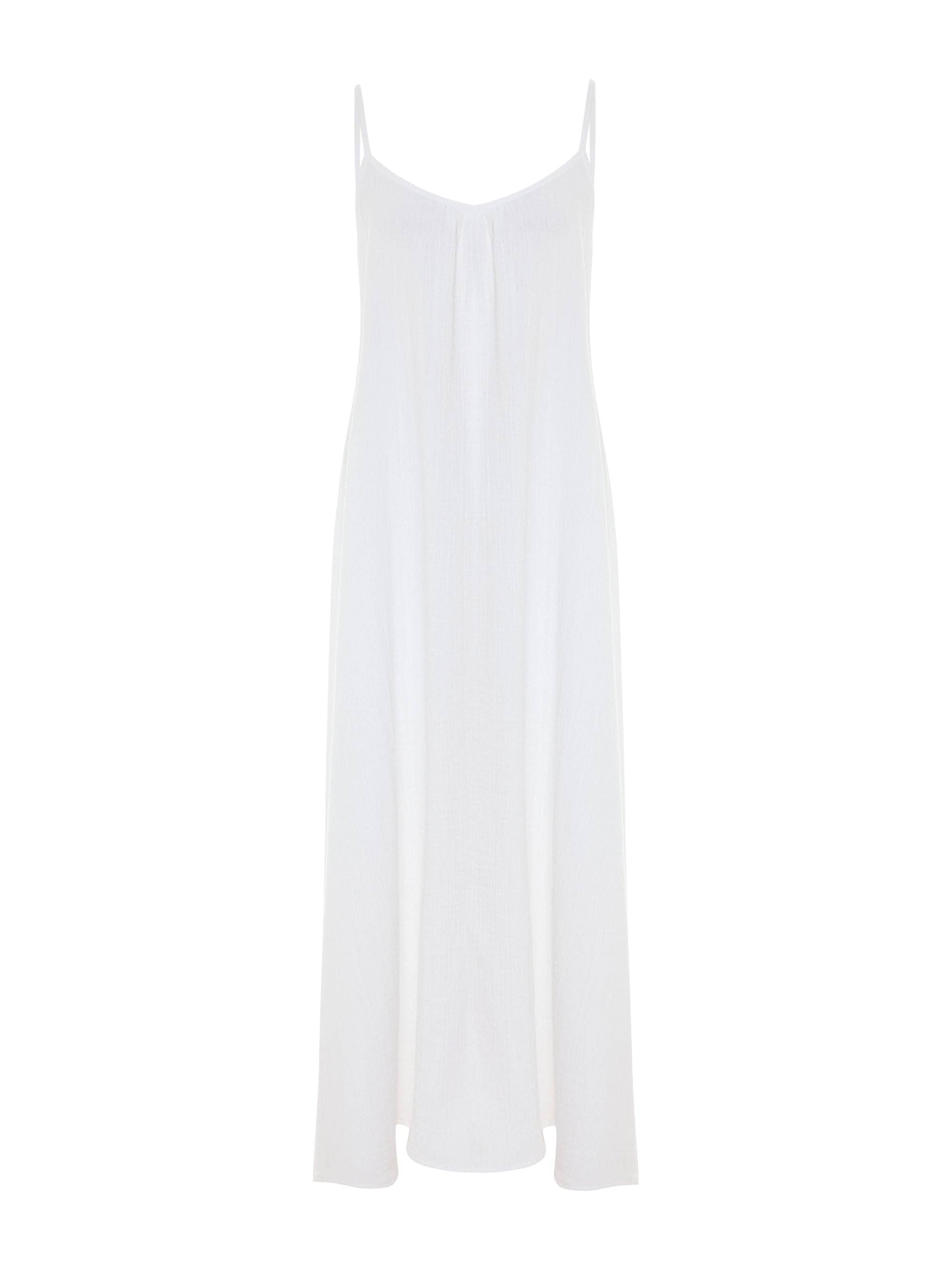 Aura Low Back Maxi Dress - White