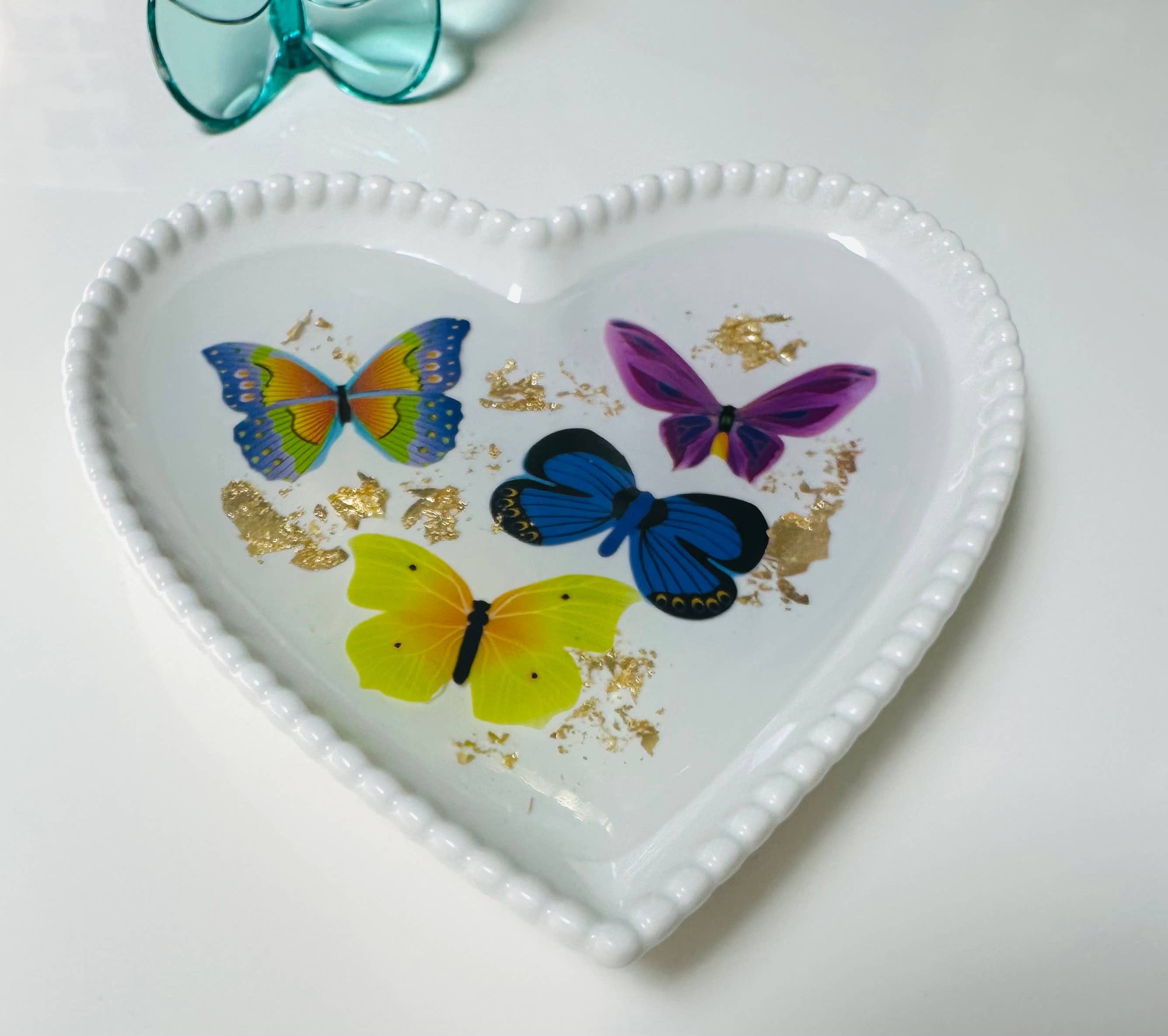 Butterfly Heart Trinket Catchall Dish