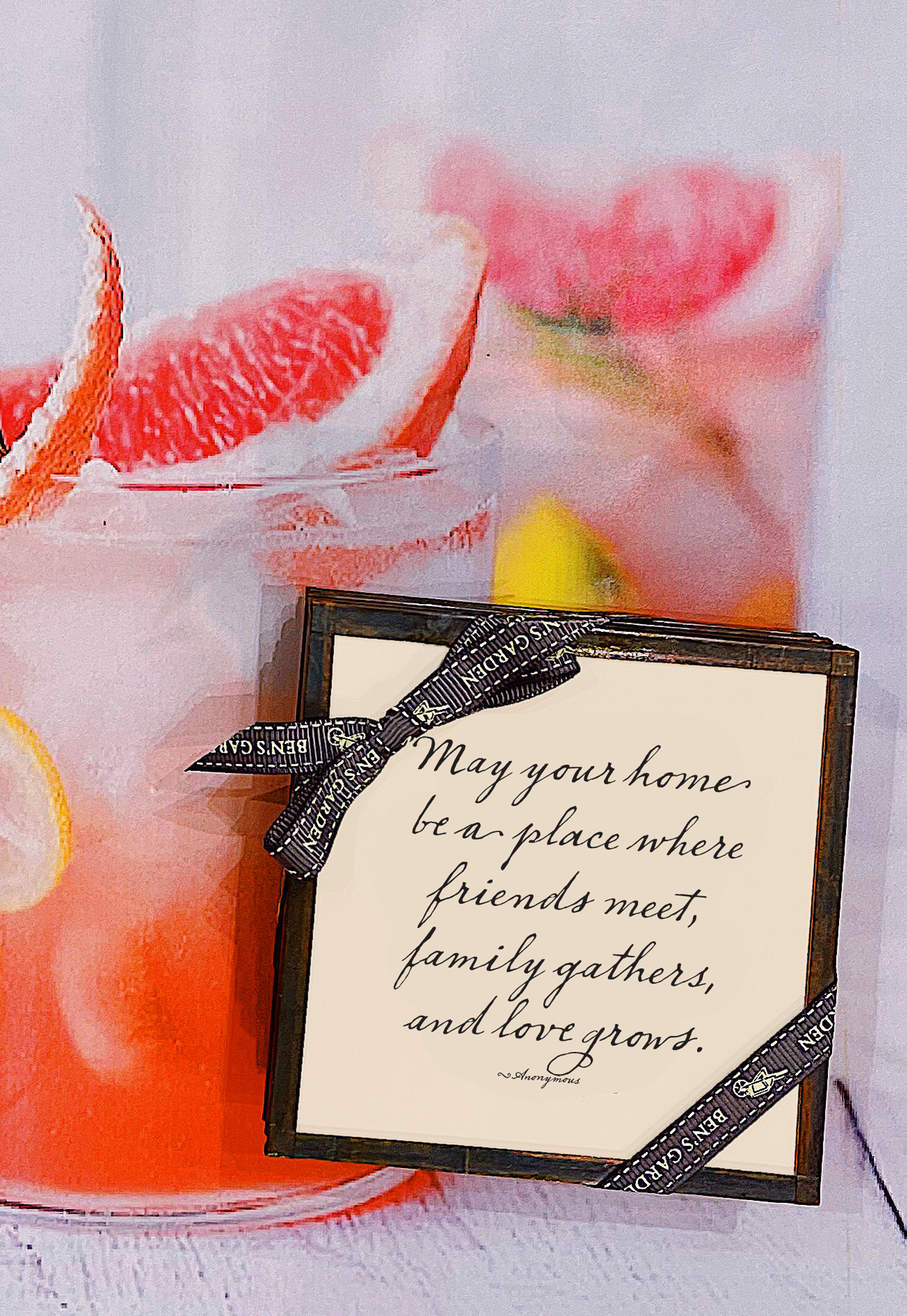 May Your Home Copper & Glass Coasters, Set of 4