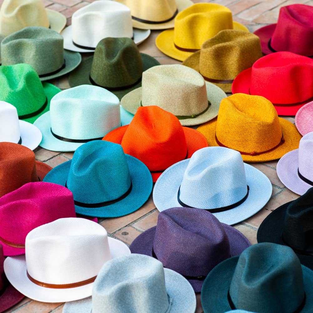 LEATHER TIE PAPER HAT