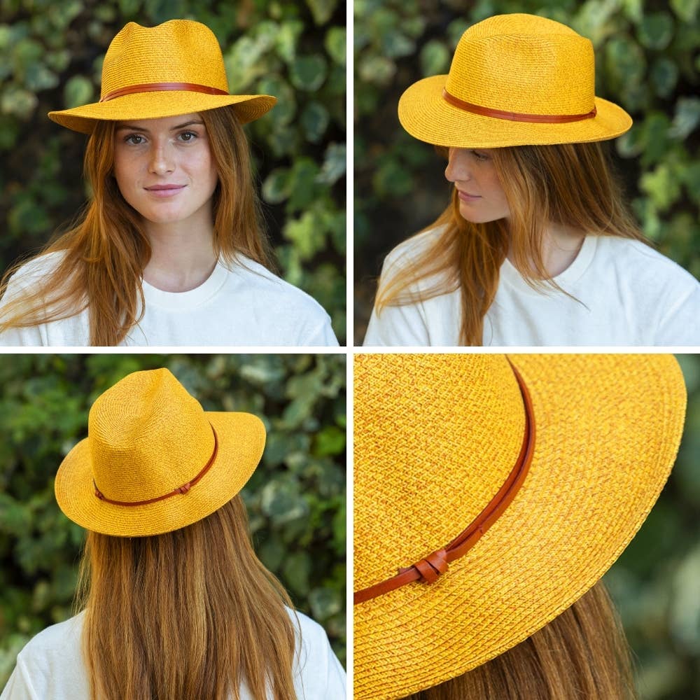 LEATHER TIE PAPER HAT