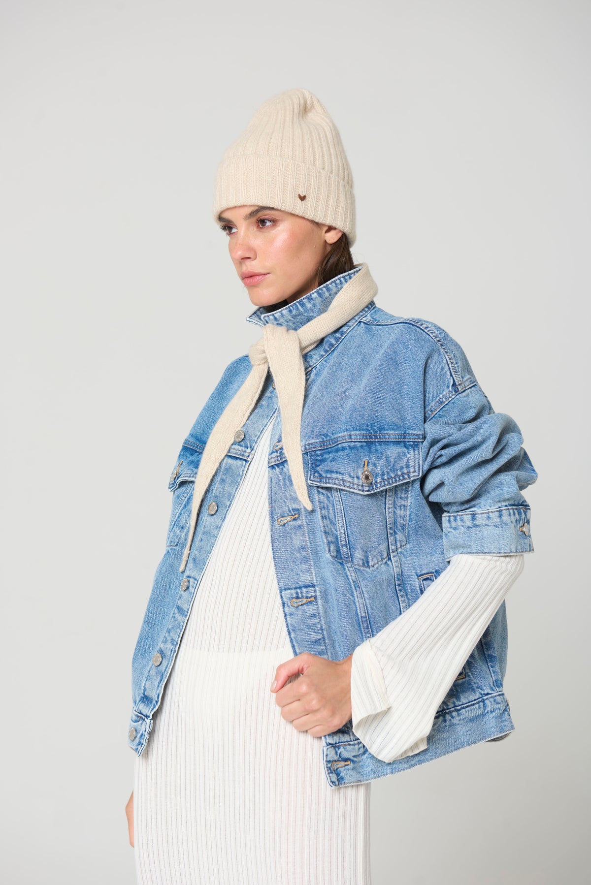 The Rib Beanie – Oatmeal